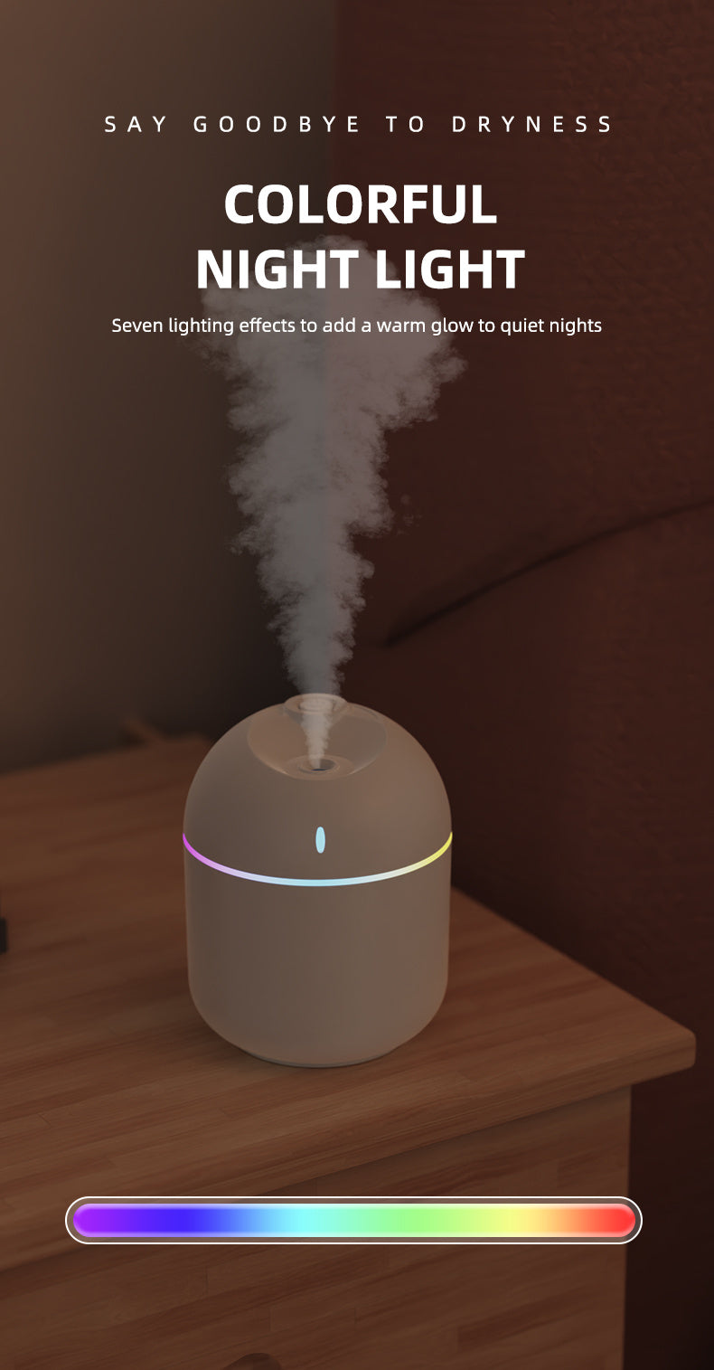 270ML USB Cool Mist Humidifier with LED Night Light
