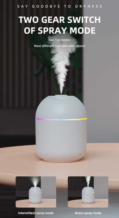 270ML USB Cool Mist Humidifier with LED Night Light