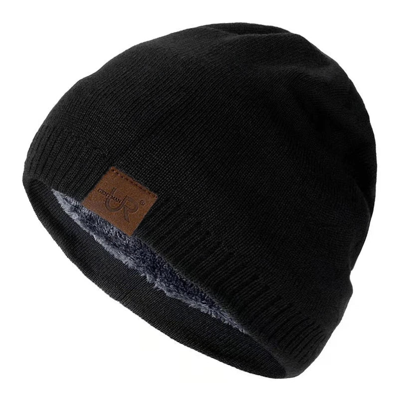 Unisex Knitted Winter Beanie with Fur Lining