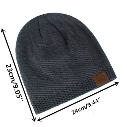 Unisex Knitted Winter Beanie with Fur Lining
