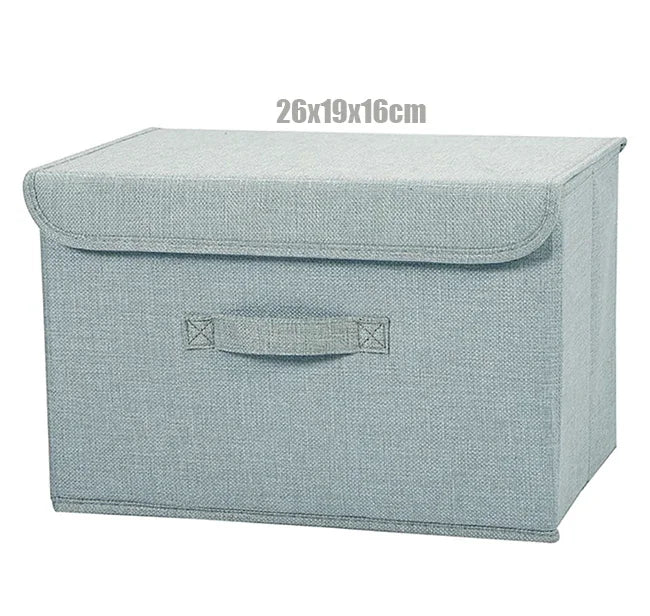 Foldable Cotton Linen Storage Basket
