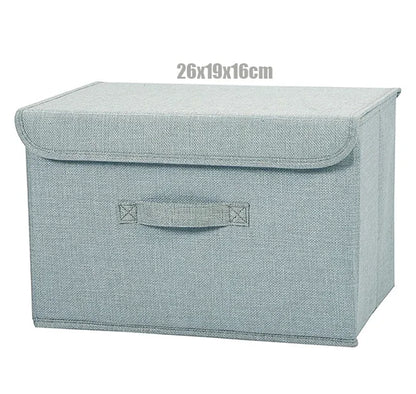 Foldable Cotton Linen Storage Basket