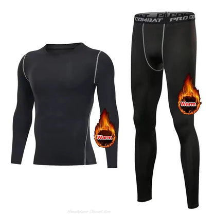 Men’s 2-Piece Fleece Thermal Underwear Set