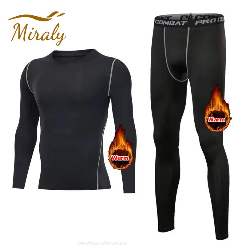 Men’s 2-Piece Fleece Thermal Underwear Set