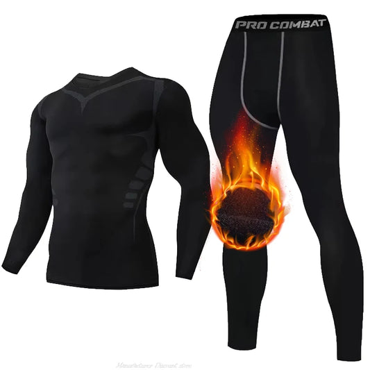 Men’s 2-Piece Fleece Thermal Underwear Set