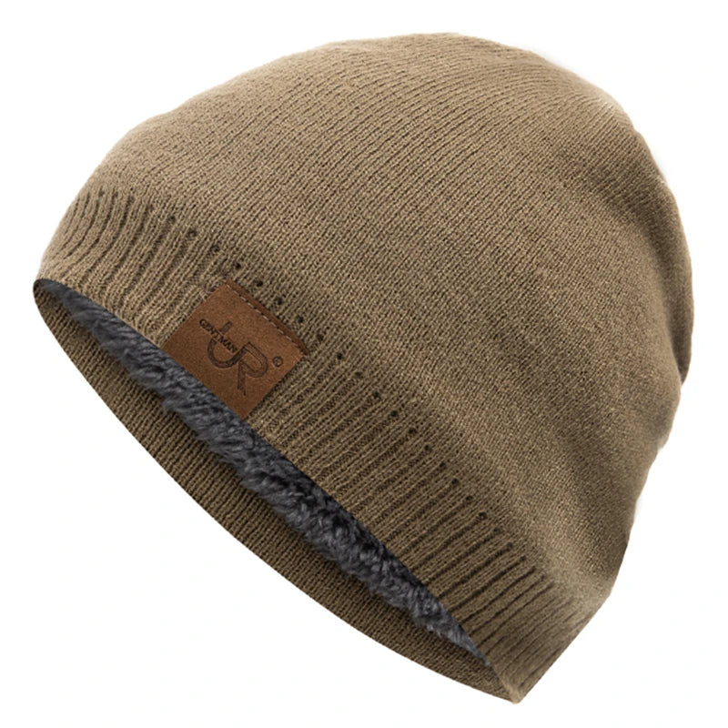 Unisex Knitted Winter Beanie with Fur Lining