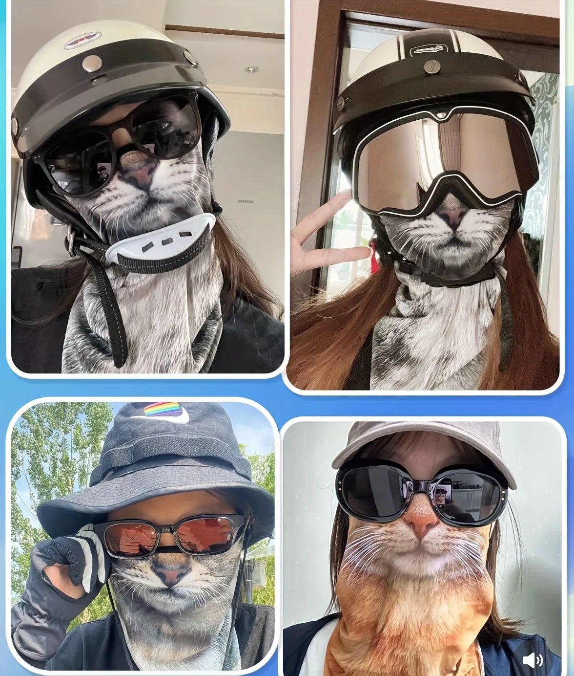 Cat Print Face & Neck Protector