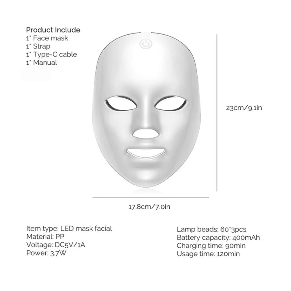 7-Color LED Photon Facial Mask