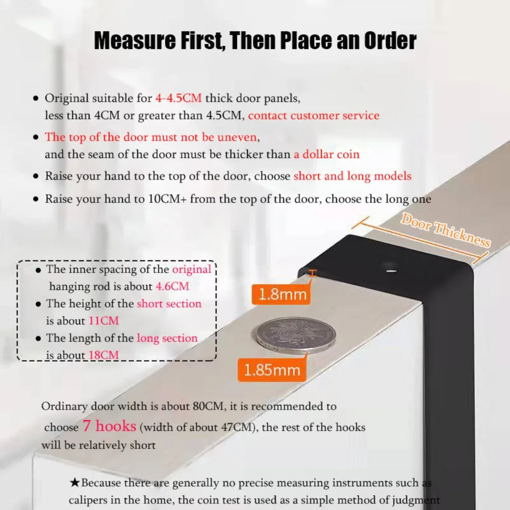 Over the Door 6-Hook Rack