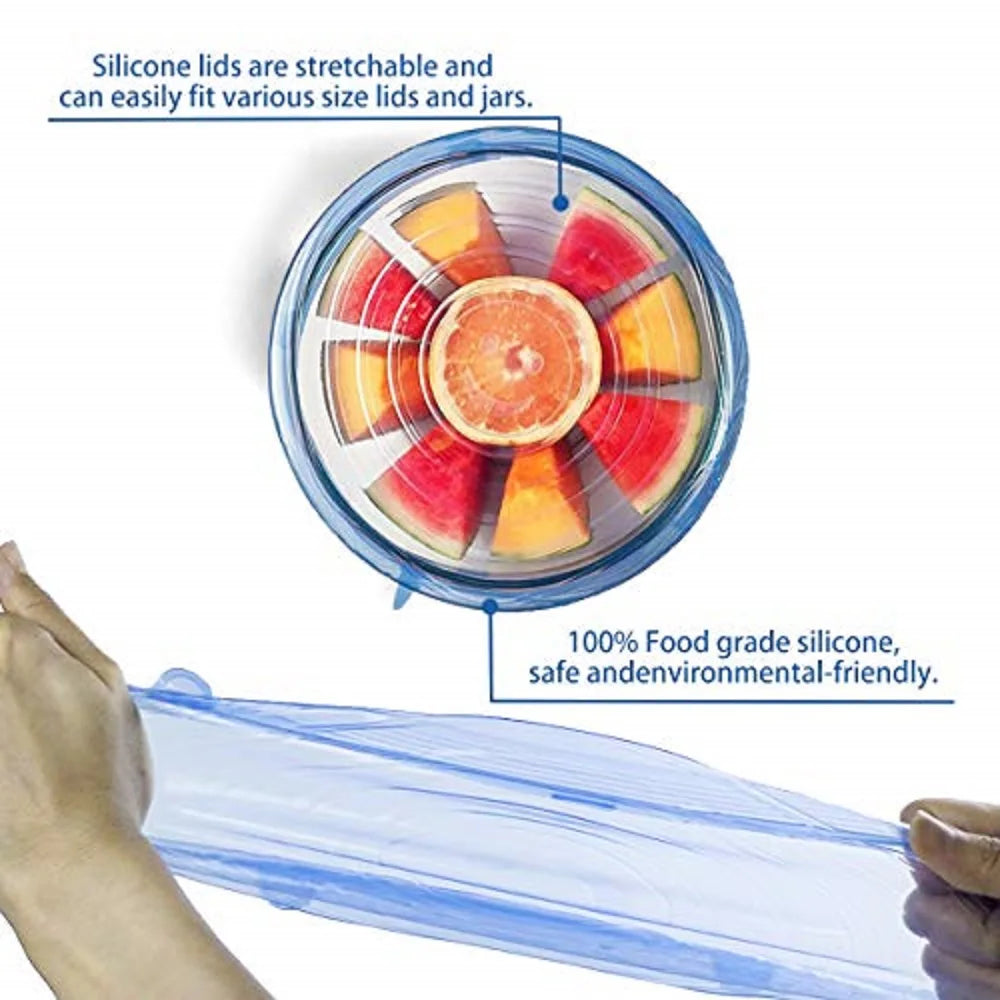 Reusable Silicone Stretch Lid Set 6pcs