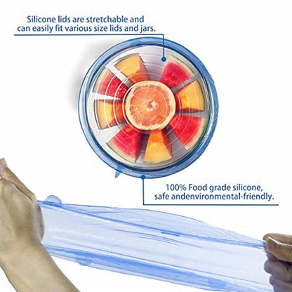 Reusable Silicone Stretch Lid Set 6pcs