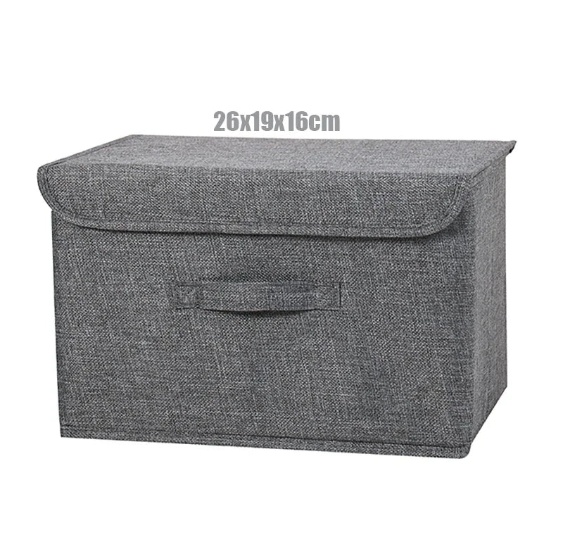 Foldable Cotton Linen Storage Basket