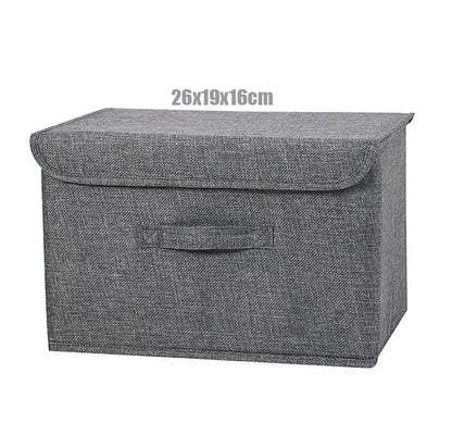 Foldable Cotton Linen Storage Basket
