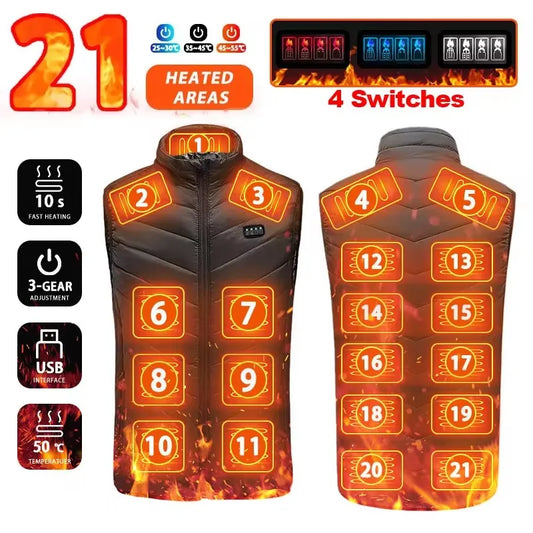 21-Zone USB Heated Jacket – Unisex