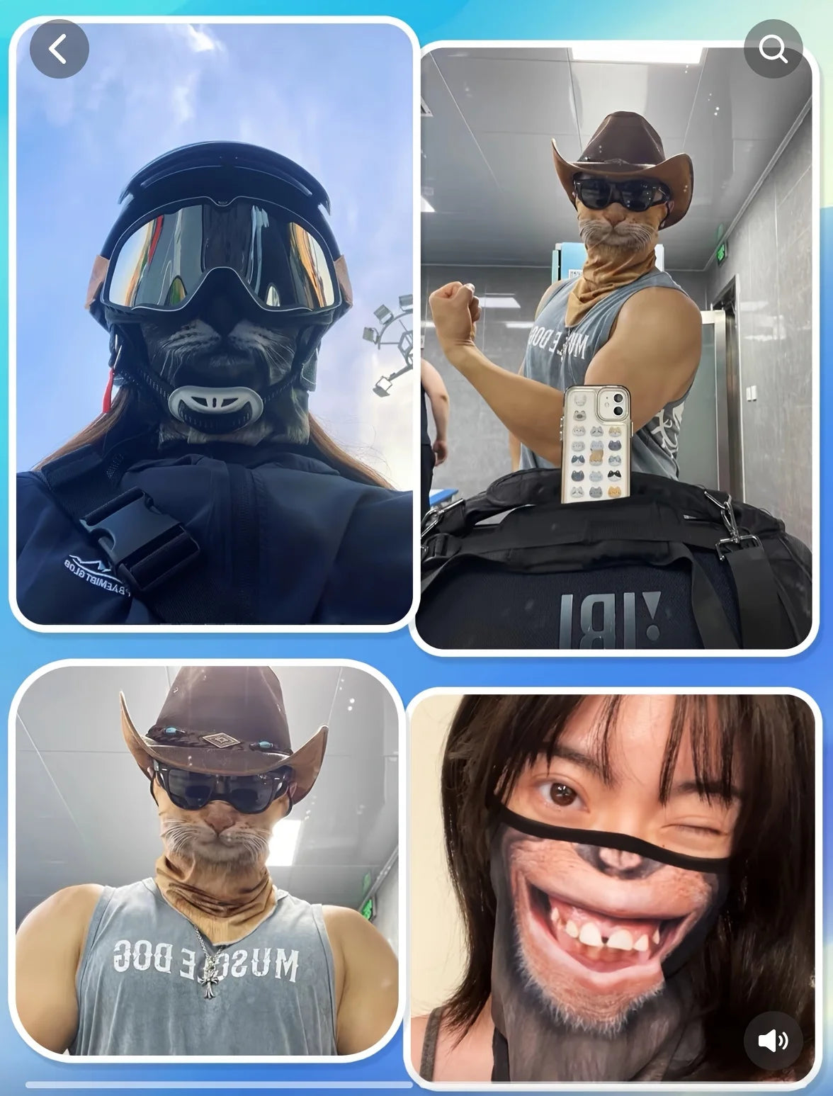 Cat Print Face & Neck Protector