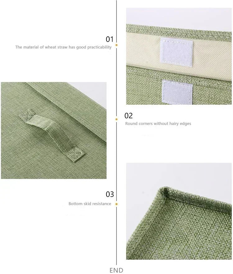 Foldable Cotton Linen Storage Basket