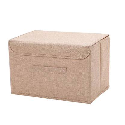 Foldable Cotton Linen Storage Basket