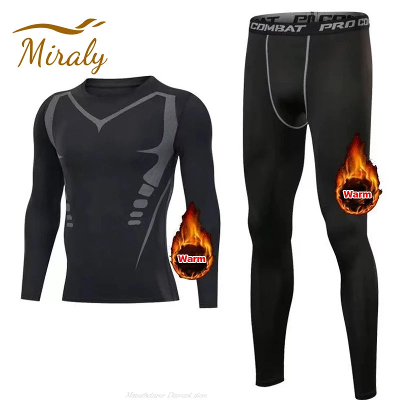 Men’s 2-Piece Fleece Thermal Underwear Set