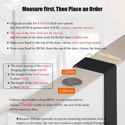 Over the Door 6-Hook Rack