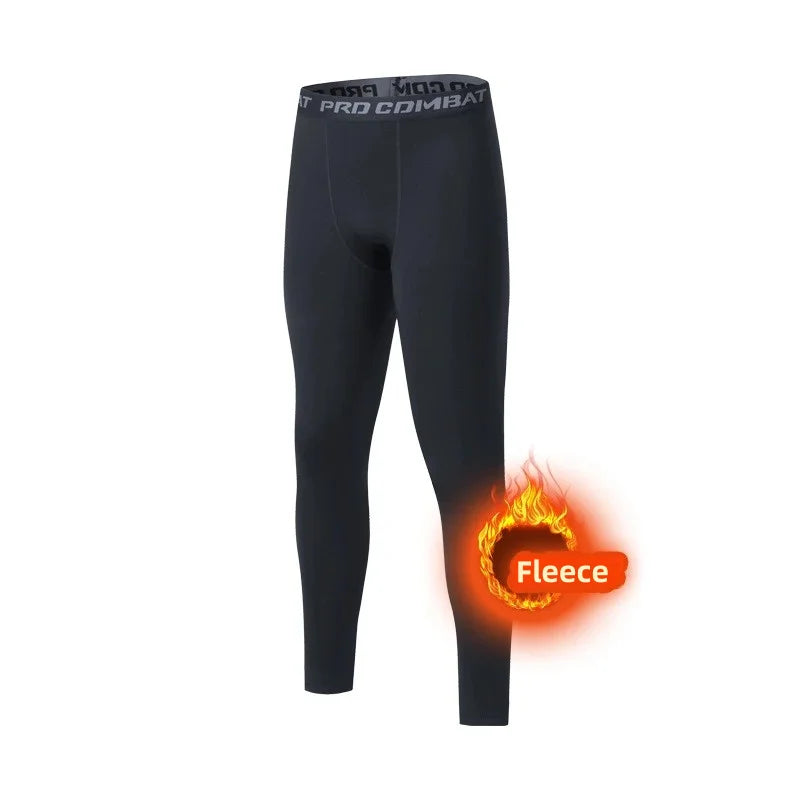Men’s Fleece Thermal Leggings – Warm Winter Fit