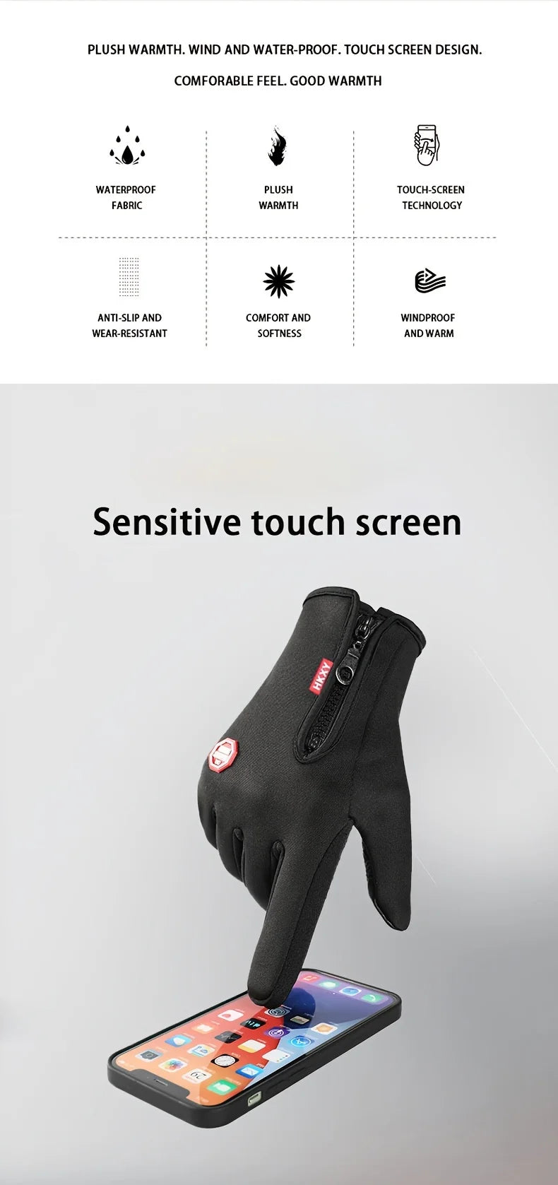 Winter Touchscreen Nonslip Gloves