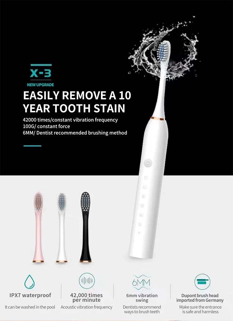 X3 Ultrasonic Smart Toothbrush
