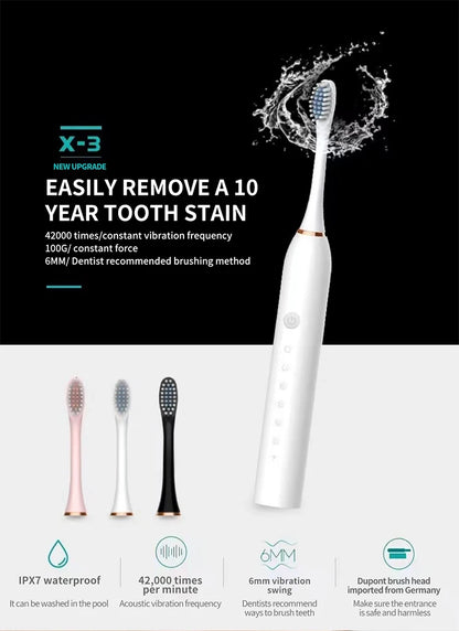 X3 Ultrasonic Smart Toothbrush