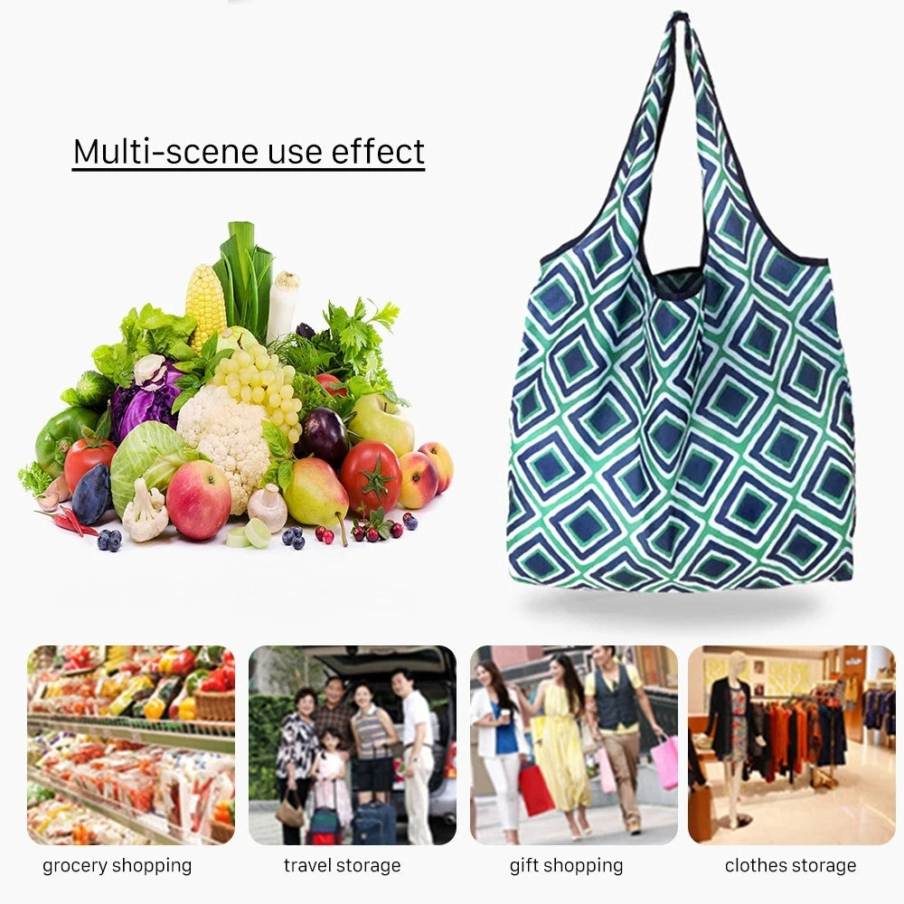 Foldable Reusable Shopping Tote Bag
