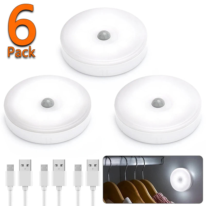 USB Rechargeable Motion Sensor Puck Lights