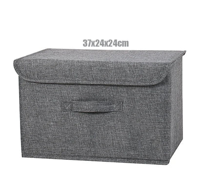 Foldable Cotton Linen Storage Basket