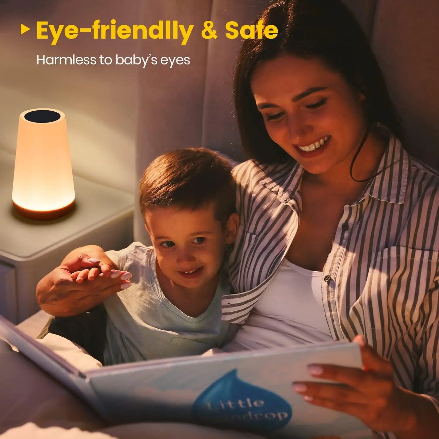 GlowNest™ RGB Touch & Remote Bedside Lamp