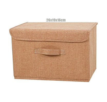 Foldable Cotton Linen Storage Basket