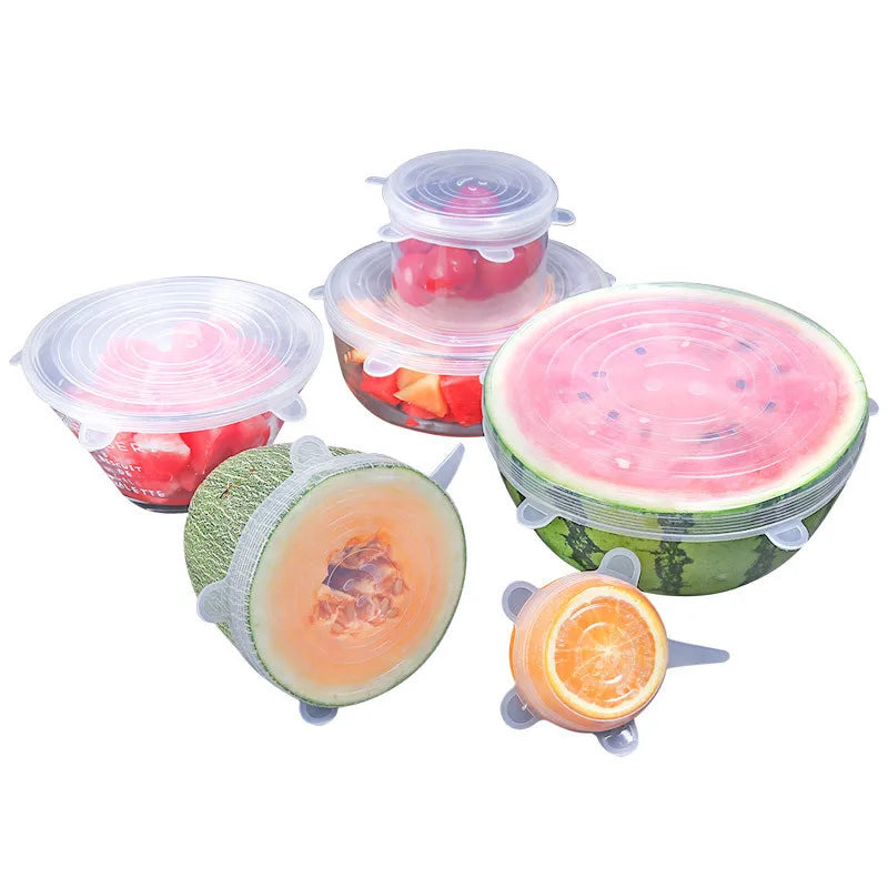 Reusable Silicone Stretch Lid Set 6pcs