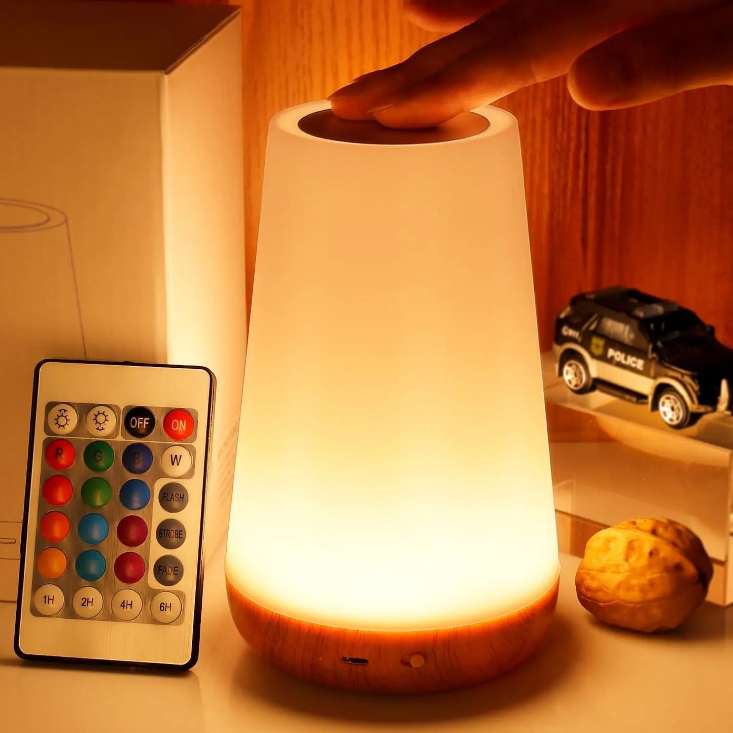 GlowNest™ RGB Touch & Remote Bedside Lamp