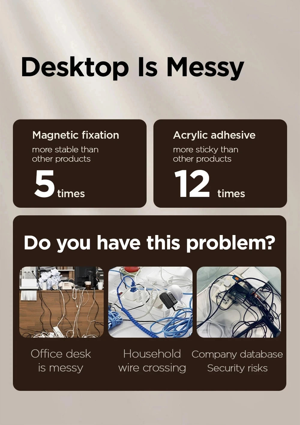 Magnetic Cable Organizer Clip