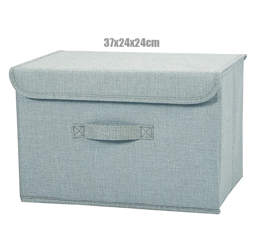 Foldable Cotton Linen Storage Basket