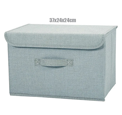 Foldable Cotton Linen Storage Basket