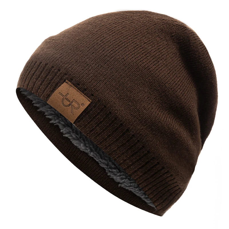 Unisex Knitted Winter Beanie with Fur Lining