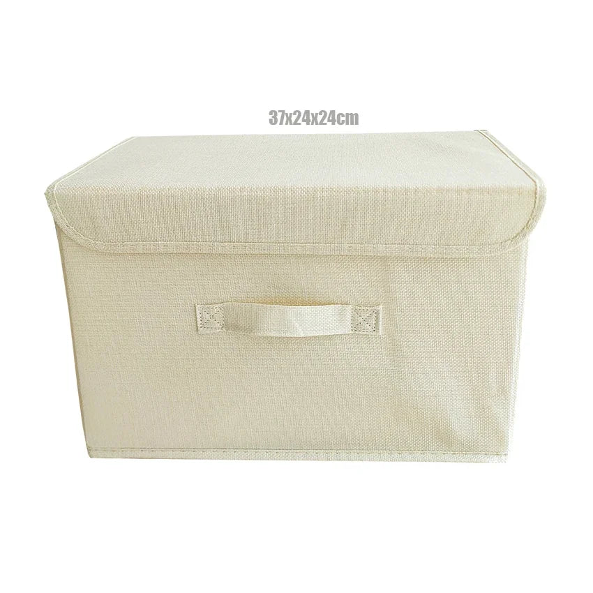 Foldable Cotton Linen Storage Basket