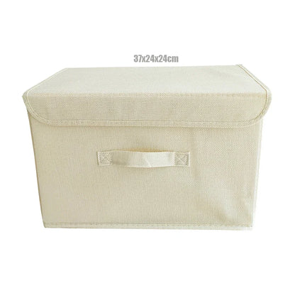 Foldable Cotton Linen Storage Basket