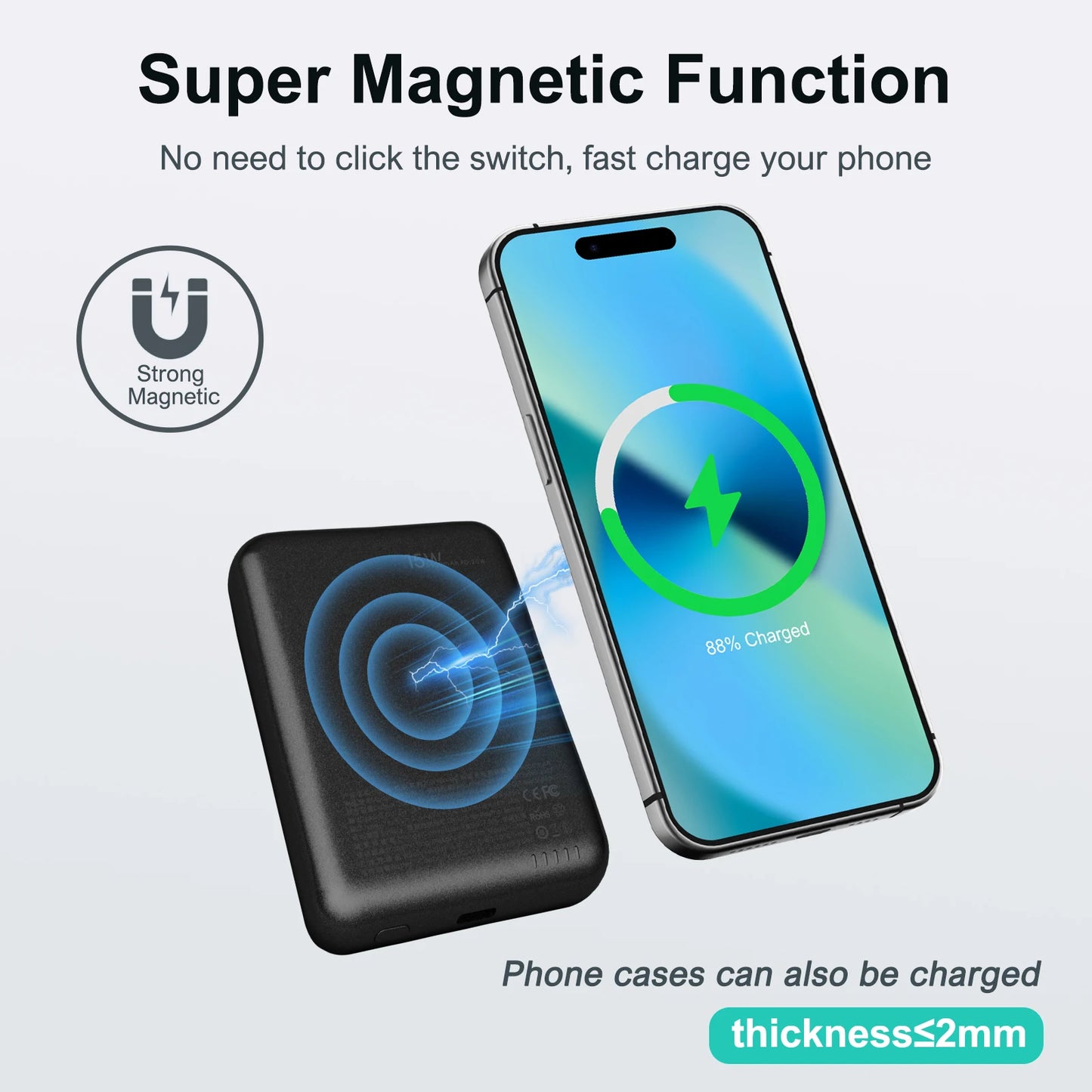5000mAh Magnetic Wireless Power Bank